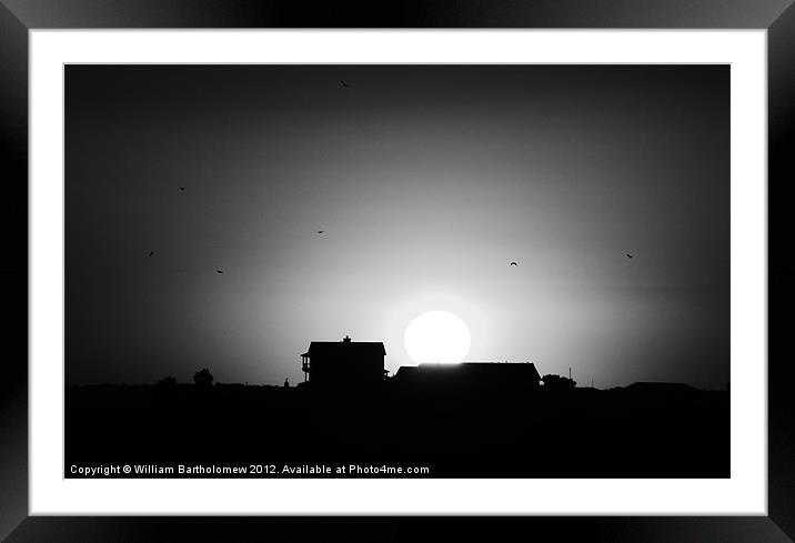 Gray Sunset Framed Mounted Print by Beach Bum Pics