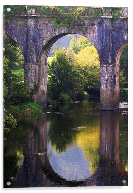 Bridge over the River Torridge Acrylic by Mike Gorton