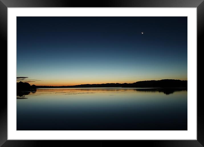 Sunrise over the lake Framed Mounted Print by Urban Faced