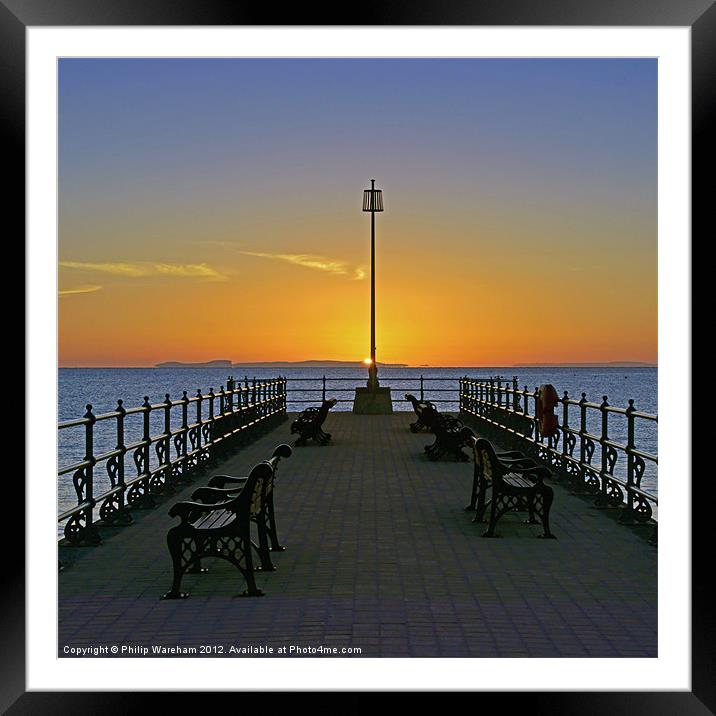 Swanage Sunrise Framed Mounted Print by Phil Wareham