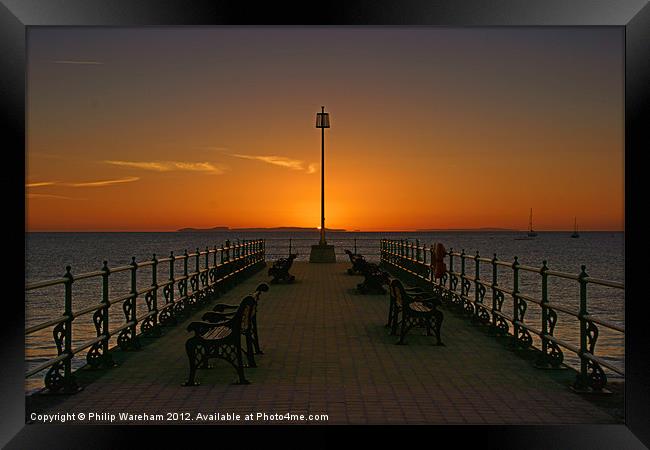 Sunrise at Swanage Framed Print by Phil Wareham