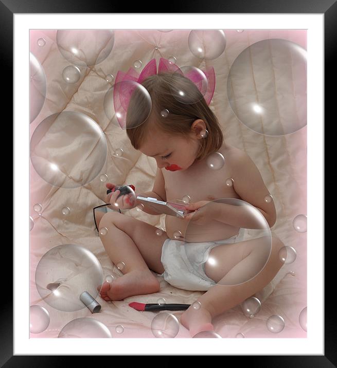 bubbles Framed Mounted Print by sue davies