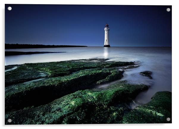 New brighton lighthouse Acrylic by Robert Fielding