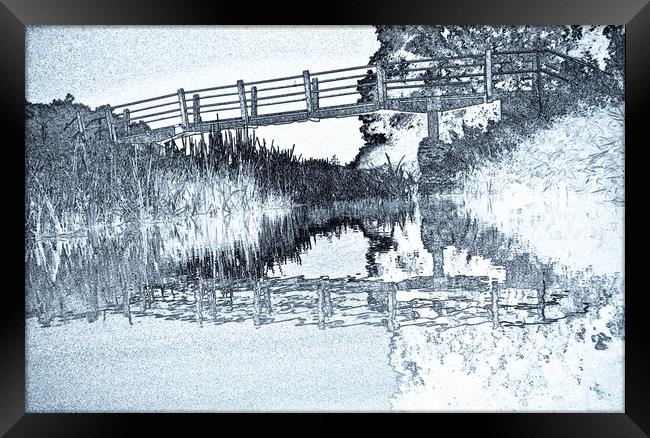 Bridge Across The River Framed Print by David Pyatt