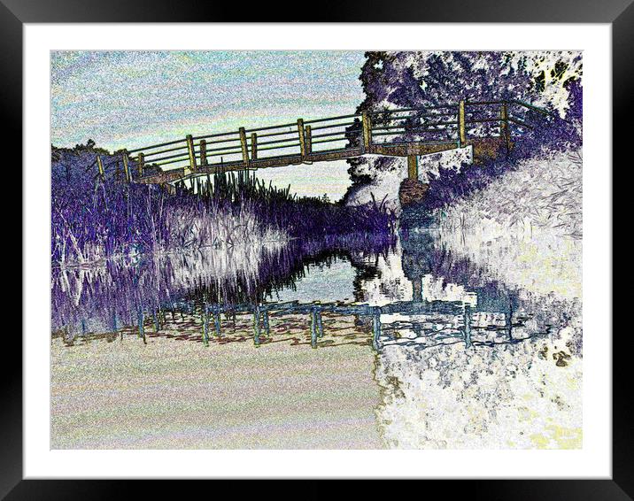 Bridge Across The River Framed Mounted Print by David Pyatt