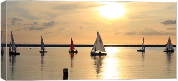 Sailing boats in West Kirby Canvas Print by Paul Farrell Photography