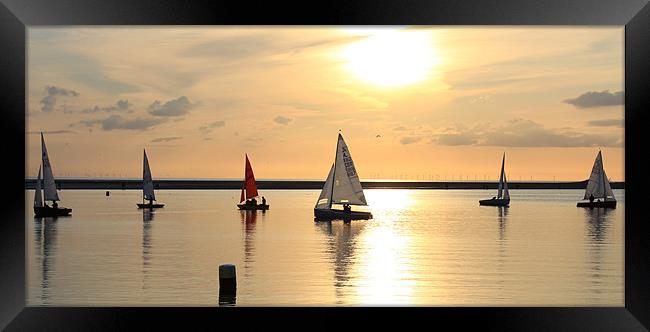 Sailing boats in West Kirby Framed Print by Paul Farrell Photography