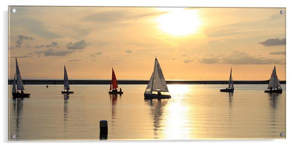 Sailing boats in West Kirby Acrylic by Paul Farrell Photography