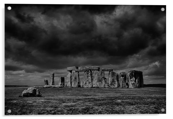 Stonehenge, with dramatic sky Acrylic by Graham Moore
