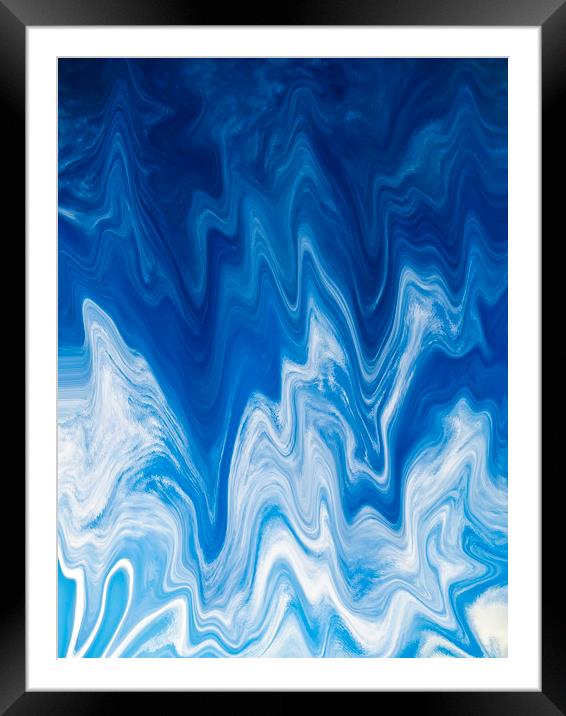 Digital Cloud Abstract Framed Mounted Print by David Pyatt