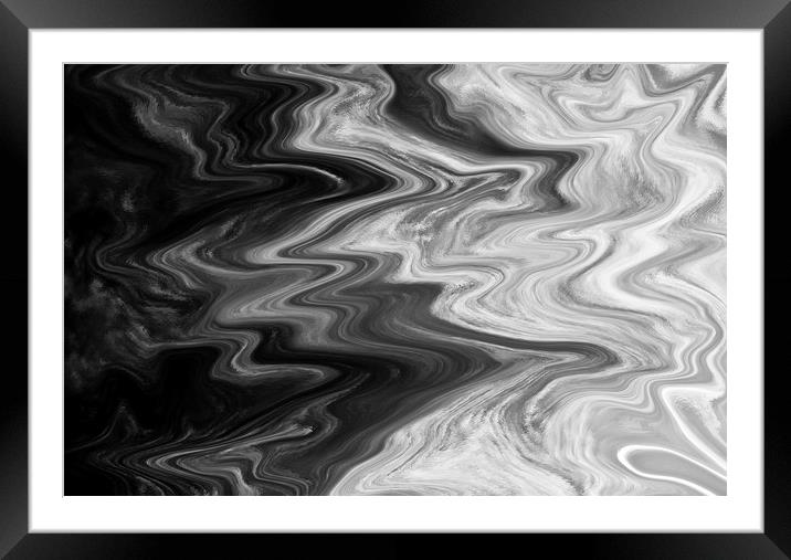 Digital Cloud Abstract Framed Mounted Print by David Pyatt
