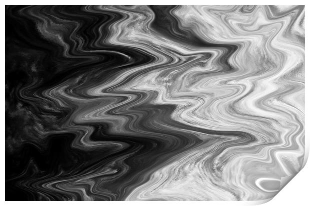 Digital Cloud Abstract Print by David Pyatt