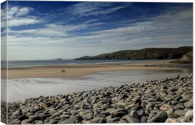 A Day At The Beach Canvas Print by Chris Manfield