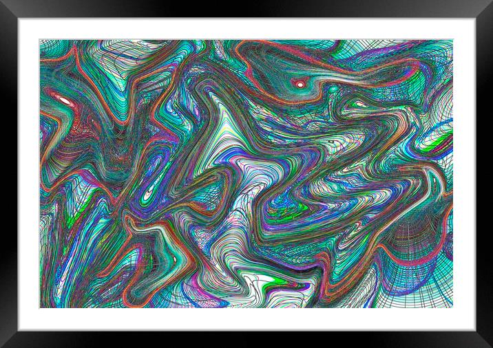 Digital Abstract Framed Mounted Print by David Pyatt