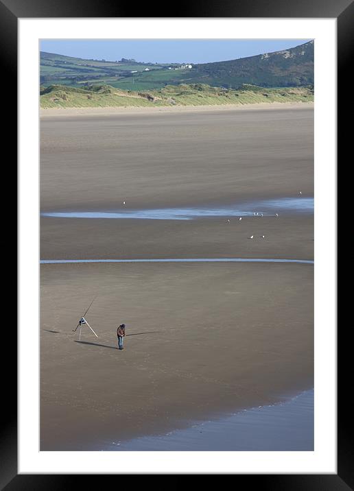 Fishing the beach Framed Mounted Print by Nick Fulford