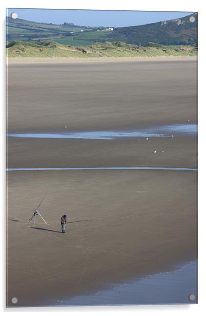 Fishing the beach Acrylic by Nick Fulford