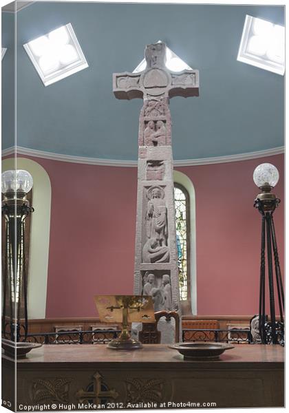 Religious, monument, Ruthwell Runic Cross Canvas Print by Hugh McKean