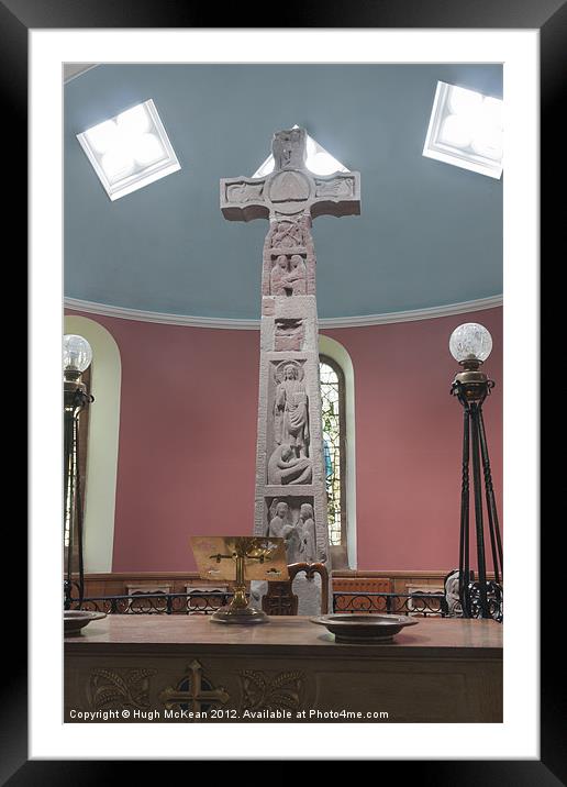 Religious, monument, Ruthwell Runic Cross Framed Mounted Print by Hugh McKean
