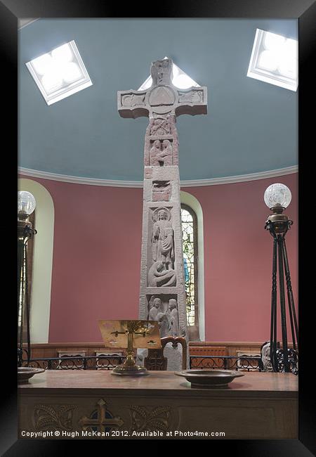 Religious, monument, Ruthwell Runic Cross Framed Print by Hugh McKean