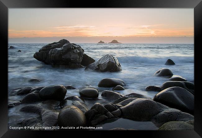 Porth Nanven - Cornwall Framed Print by Pete Hemington