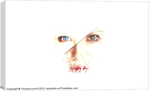 Woman of two faces Canvas Print by Thomas Lynch