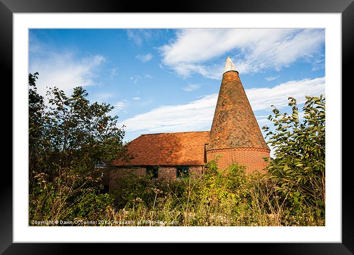 Oast House Framed Mounted Print by Dawn O'Connor