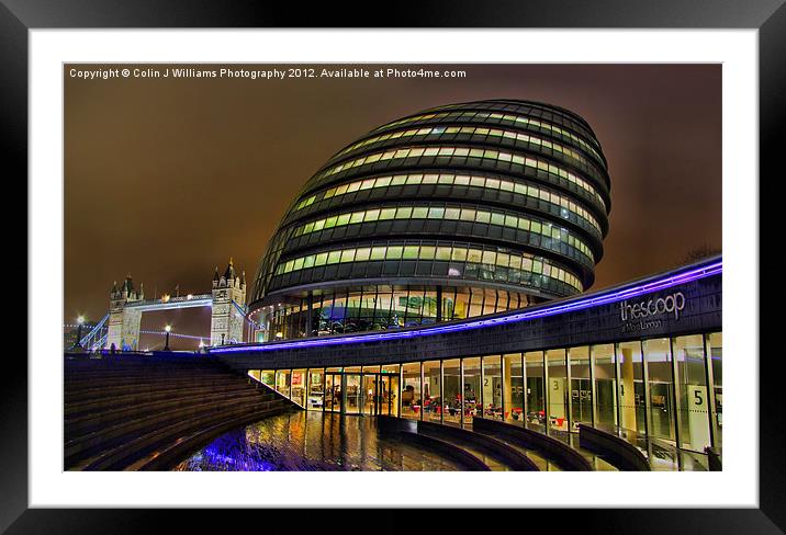 The Scoop and City Hall London Framed Mounted Print by Colin Williams Photography