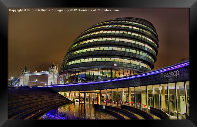 The Scoop and City Hall London Framed Print by Colin Williams Photography