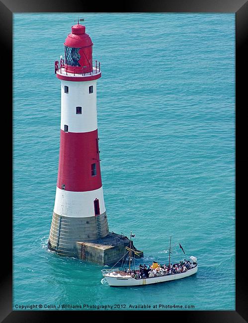 Boat Trip to Beachy Head Lighthouse Framed Print by Colin Williams Photography
