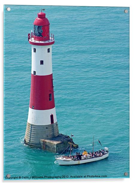 Boat Trip to Beachy Head Lighthouse Acrylic by Colin Williams Photography