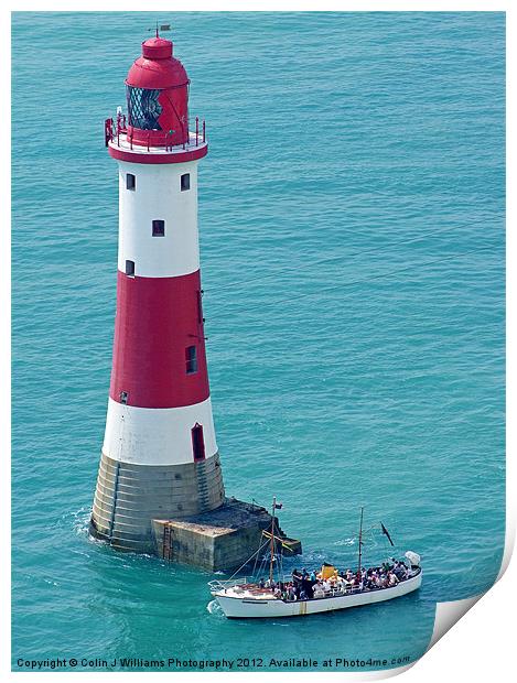 Boat Trip to Beachy Head Lighthouse Print by Colin Williams Photography