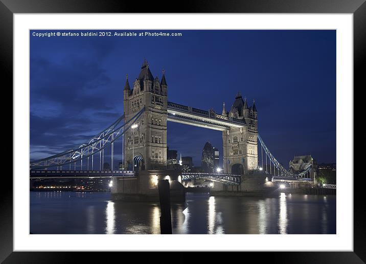 Tower Bridge in London Framed Mounted Print by stefano baldini