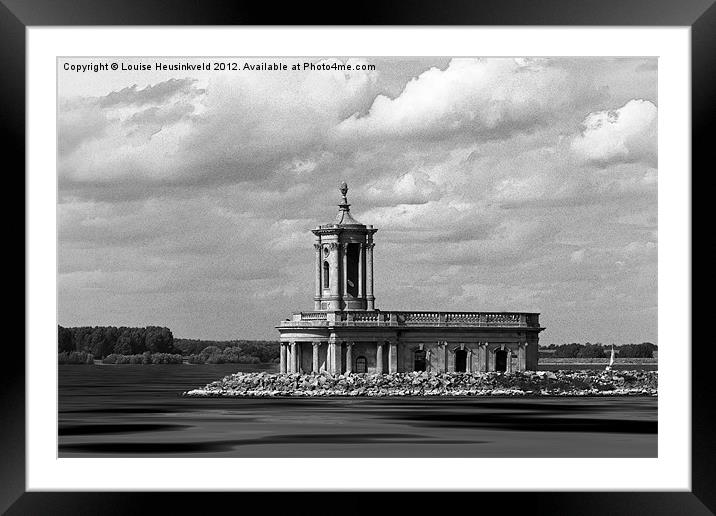 Normanton Church, Rutland Water Framed Mounted Print by Louise Heusinkveld