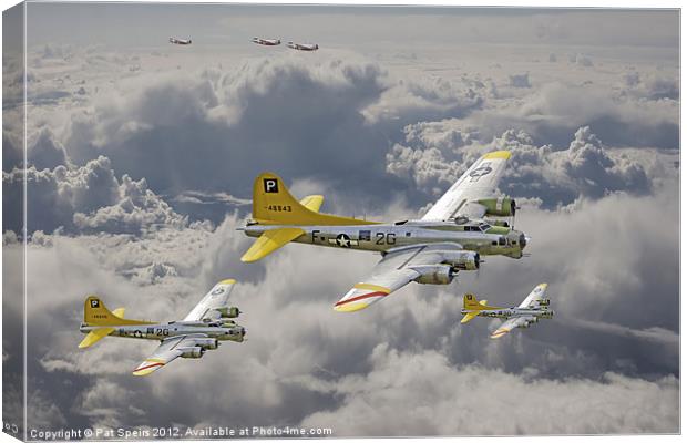B17 - 487th Bomb Group Canvas Print by Pat Speirs