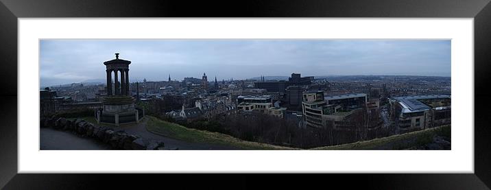 Panoramic view over Edinburgh Framed Mounted Print by Liam Sims