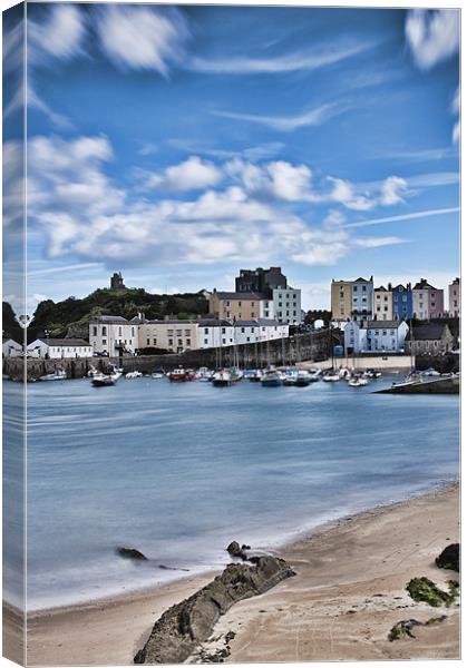Tenby Harbour 5 Canvas Print by Steve Purnell