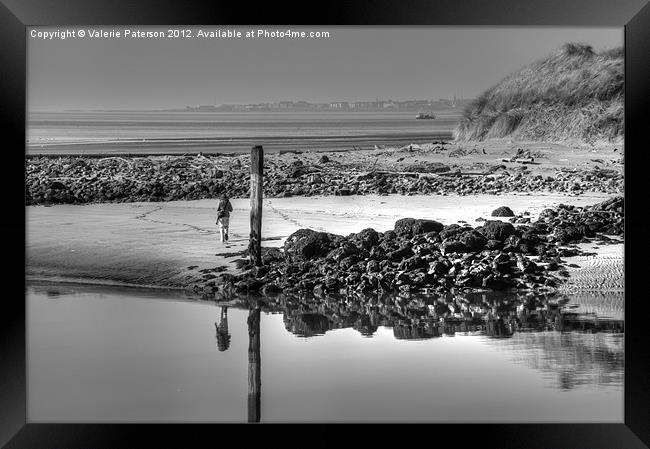 The Wanderer In Mono Framed Print by Valerie Paterson