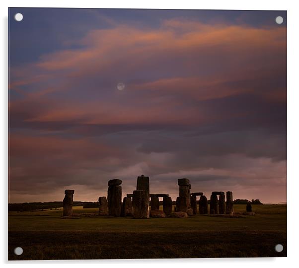 Stonehenge at dusk Acrylic by Graham Moore