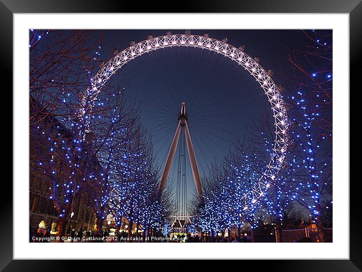 The London Eye Framed Mounted Print by Graham Custance
