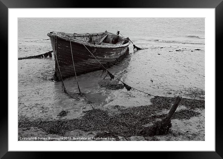 Orford Wreck Framed Mounted Print by Darren Burroughs