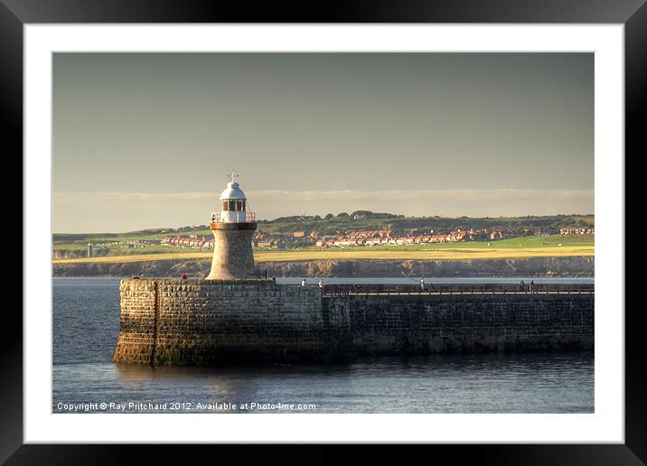 South Shields Pier Framed Mounted Print by Ray Pritchard