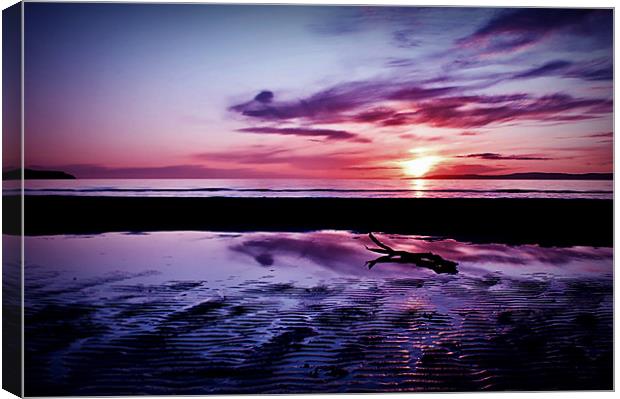 Troon Beach, Ripples Canvas Print by Aj’s Images