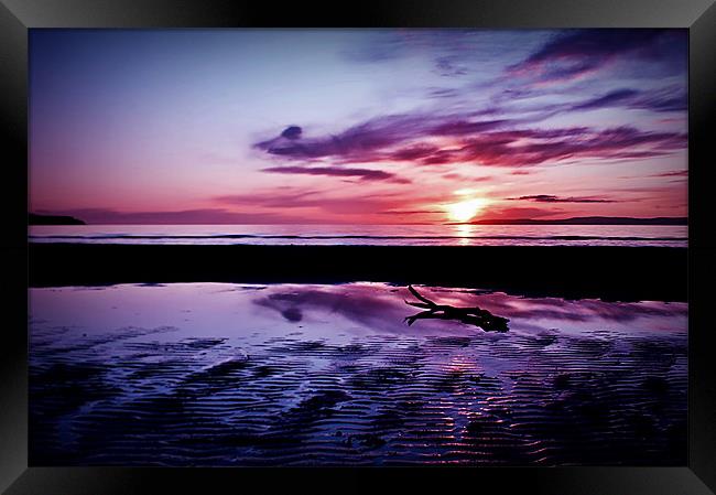 Troon Beach, Ripples Framed Print by Aj’s Images