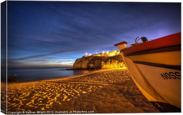 Fishing night off Canvas Print by Nathan Wright