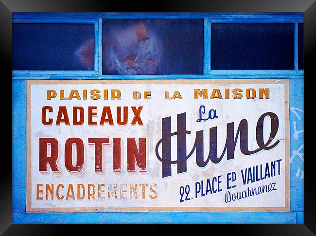 French Sign Framed Print by Stephen  Hewett