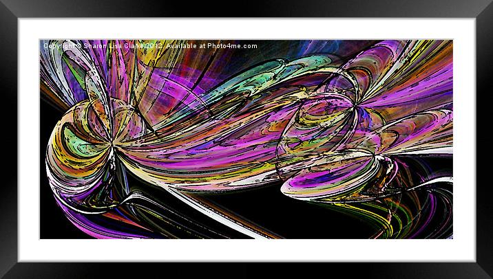 Twisted Spectrum Framed Mounted Print by Sharon Lisa Clarke