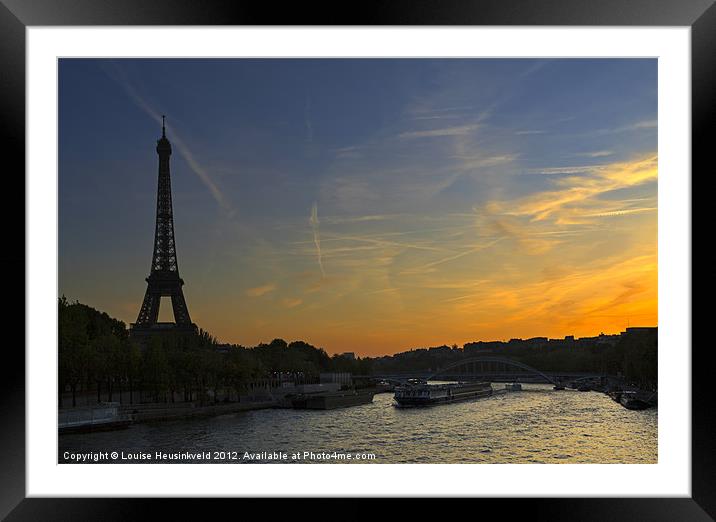 Parisian sunset. Framed Mounted Print by Louise Heusinkveld