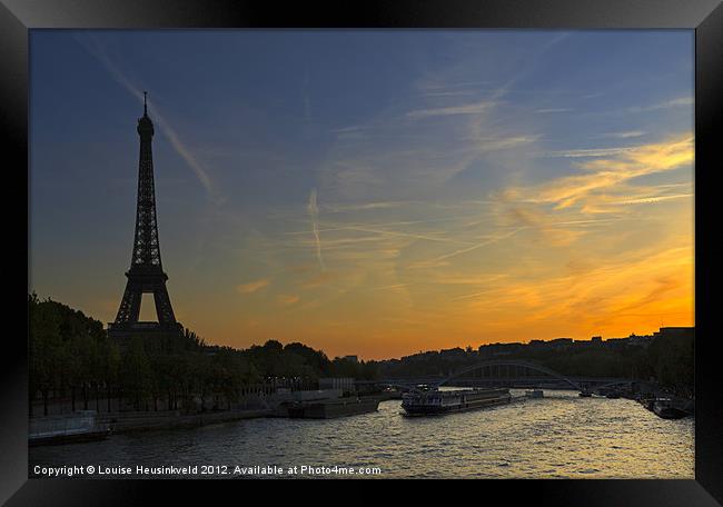 Parisian sunset. Framed Print by Louise Heusinkveld