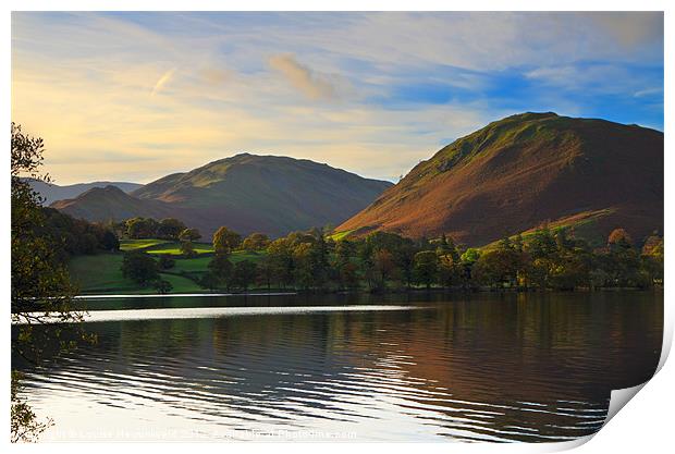 Ullswater in Early Morning Print by Louise Heusinkveld