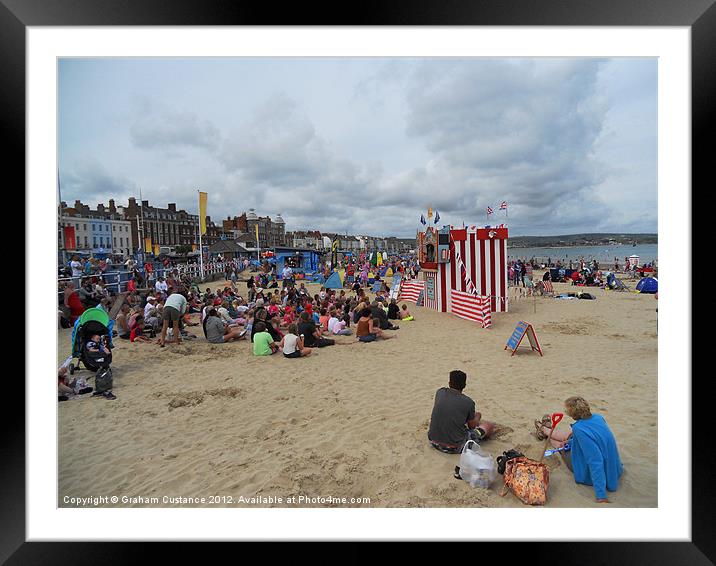 Punch and Judy, Weymouth Beach Framed Mounted Print by Graham Custance